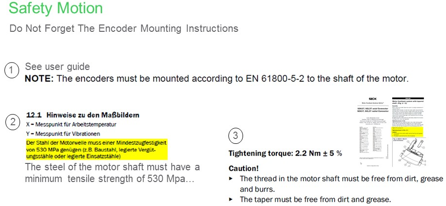 Encoder mounting instructions