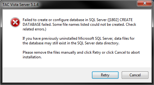 Failed to create or configure database.png