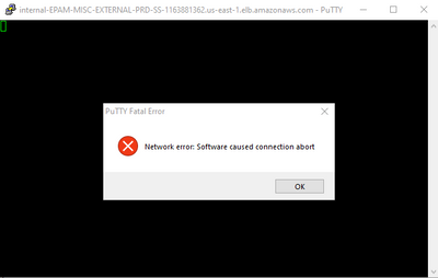 PuTTY: Network Error