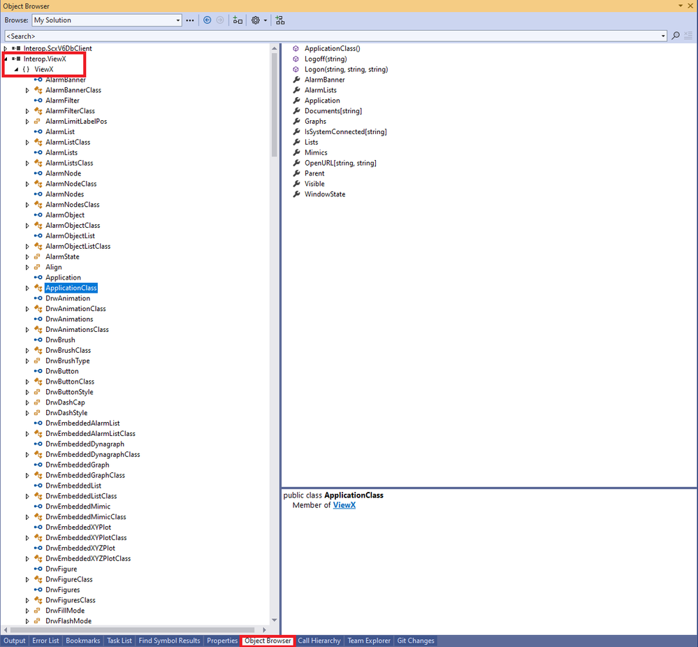 Object Browser in VS2022