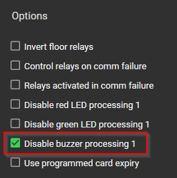 Disable buzzer processing