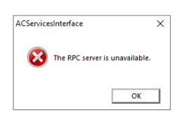 RPC Server Error