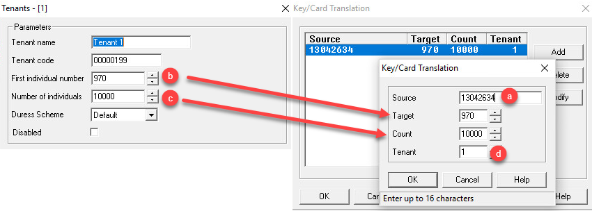 Tenant Editor and Key/Card Translation Editor