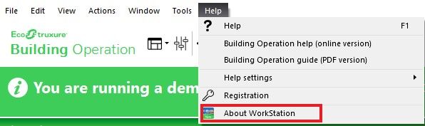 WorkStation Help menu