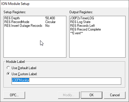 Data Recorder Setup Registers