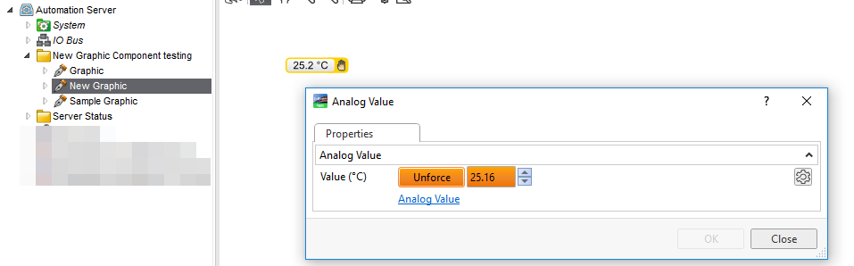 Example: Showing forced value